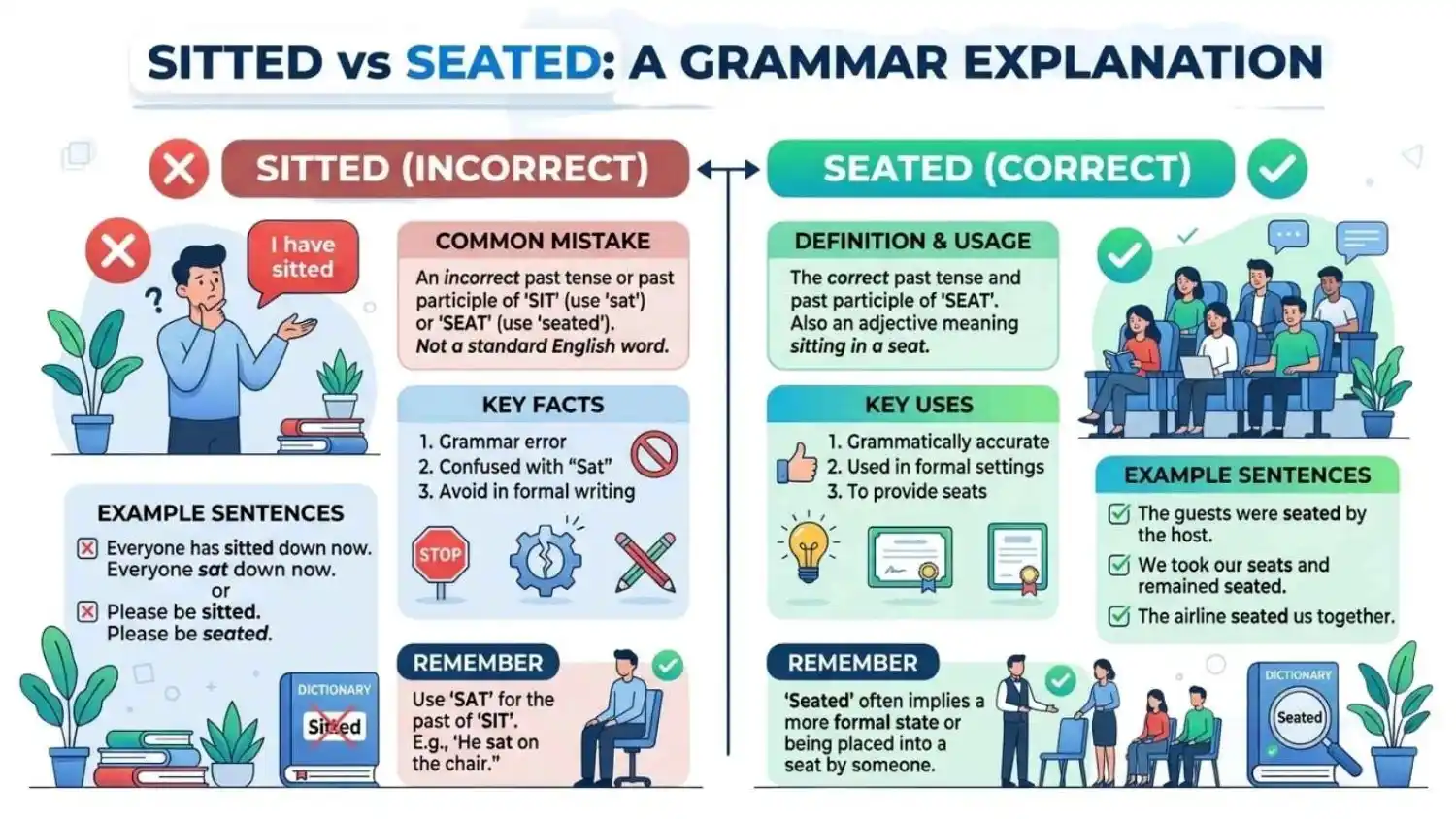 sitted or seated