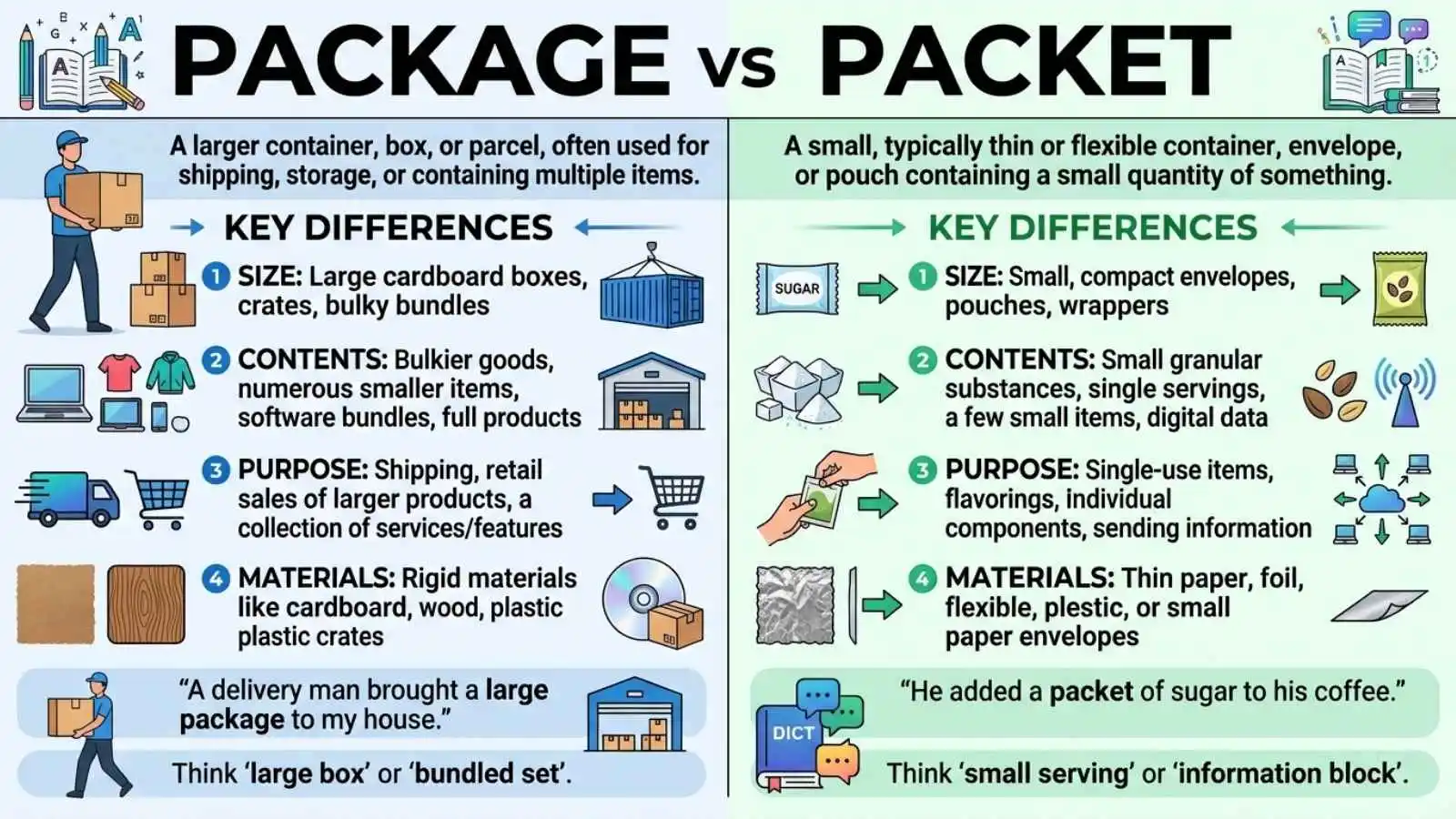 Package vs Packet