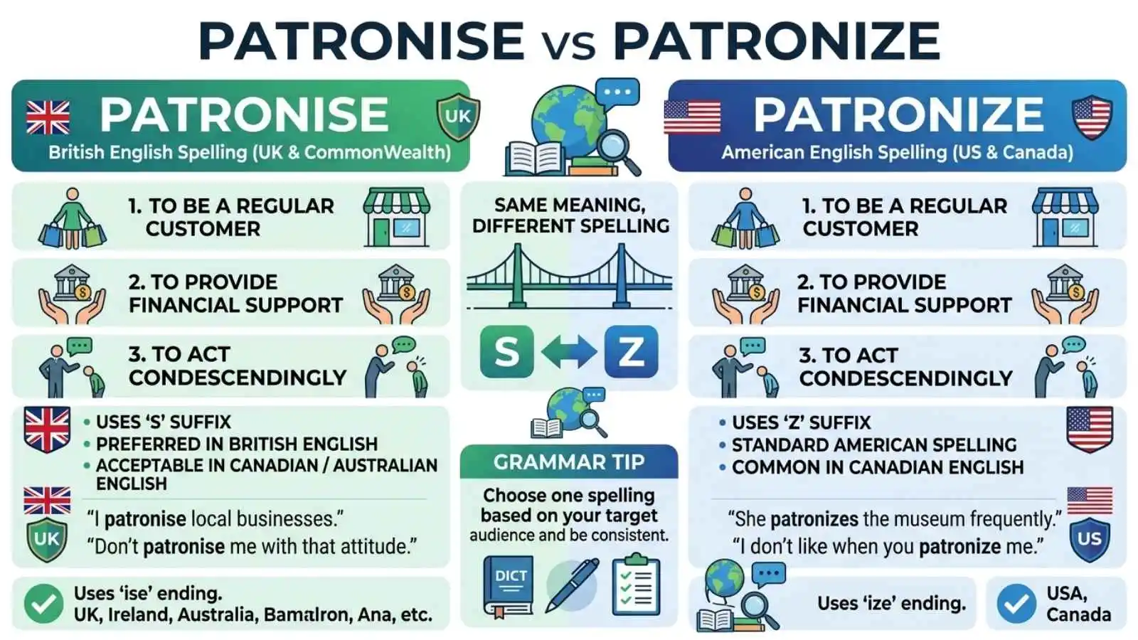 Patronise or Patronize
