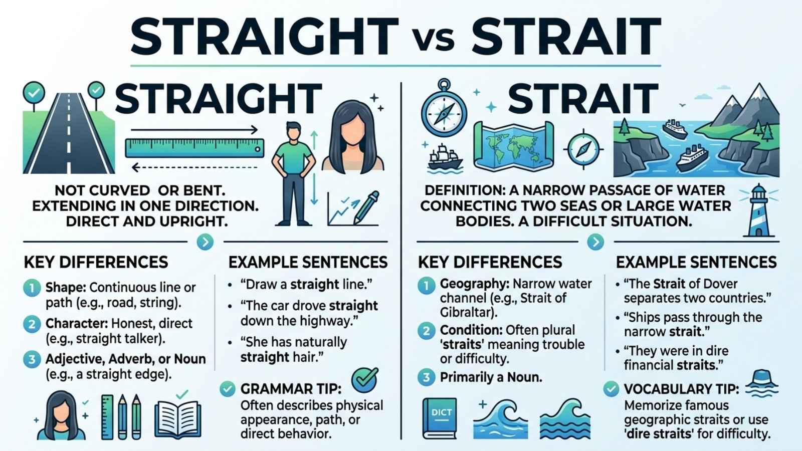 Straight vs Strait
