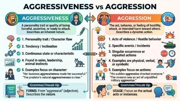 Aggressiveness vs Aggression