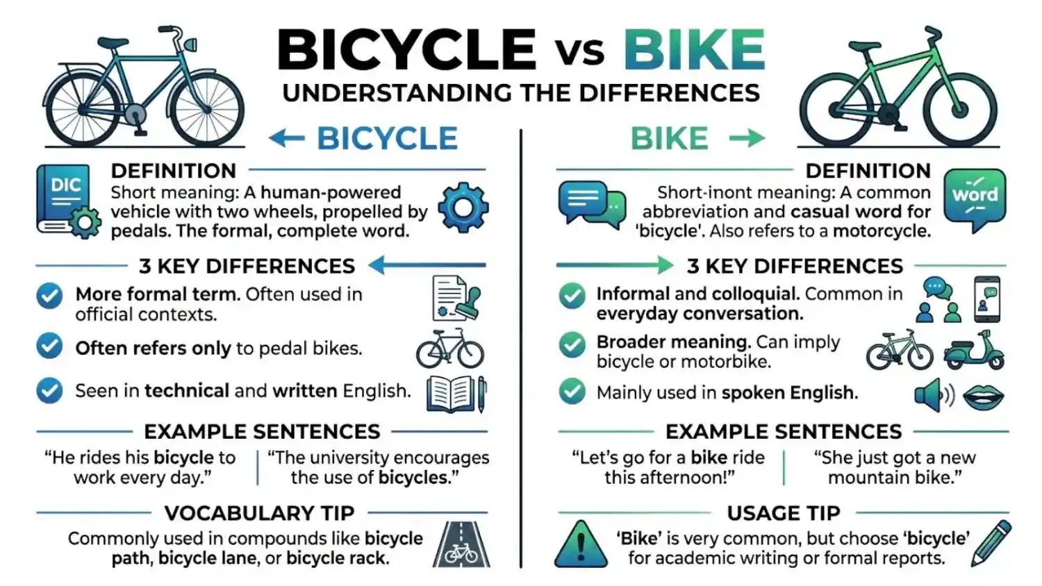 Bicycle vs bike