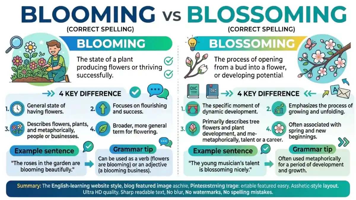 Blooming vs Blossoming