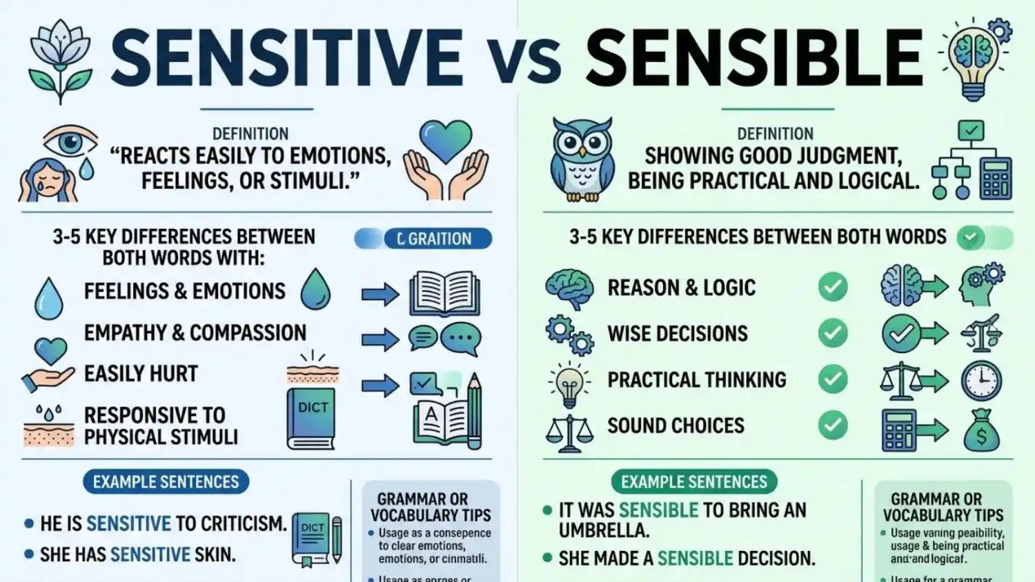 Sensitive vs Sensible