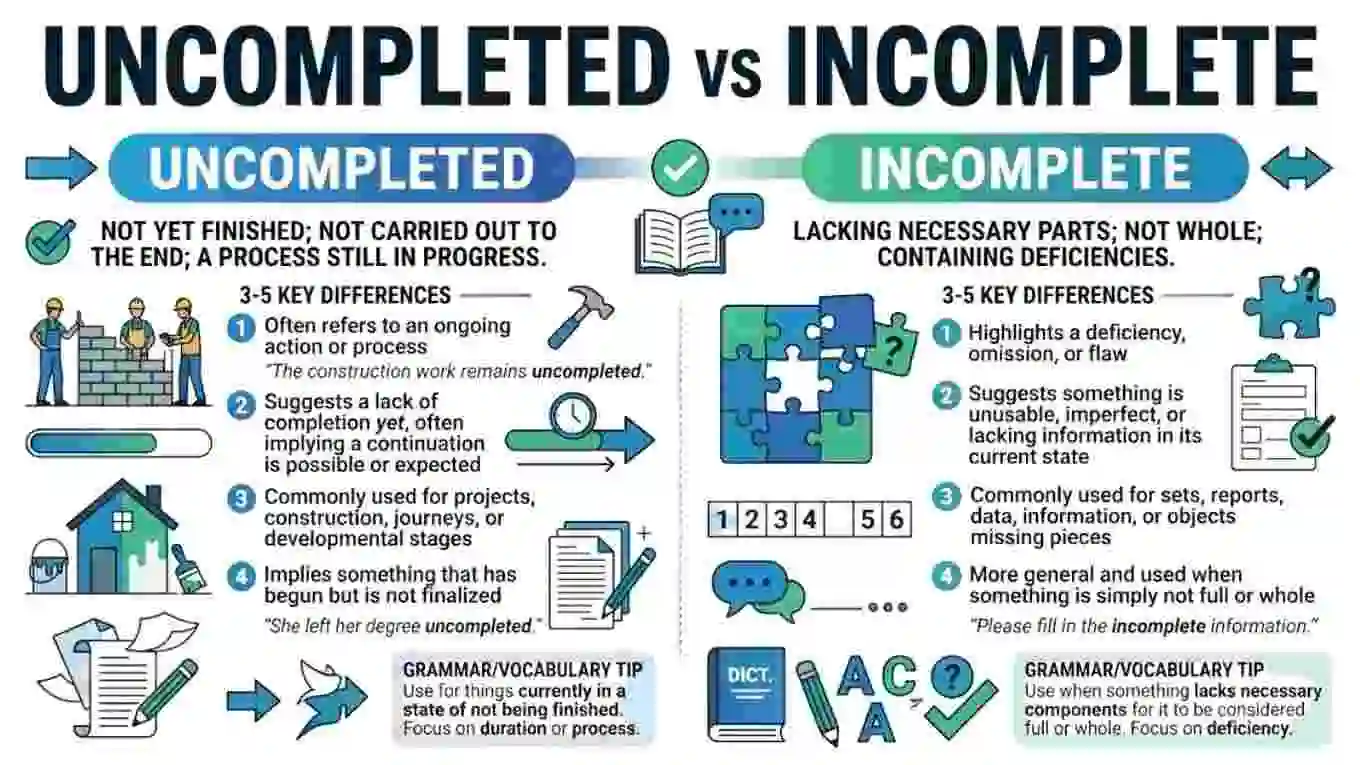Uncompleted vs Incomplete