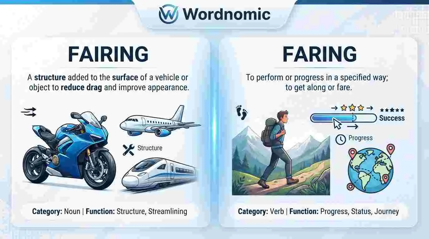 fairing vs faring