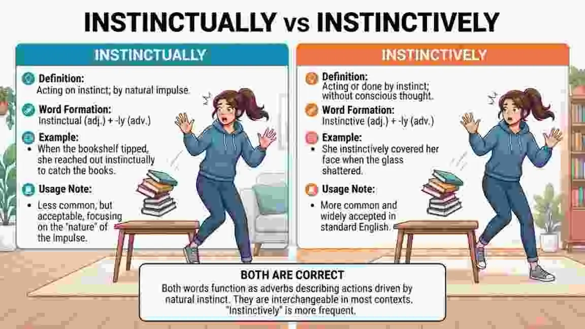 Instinctually vs Instinctively