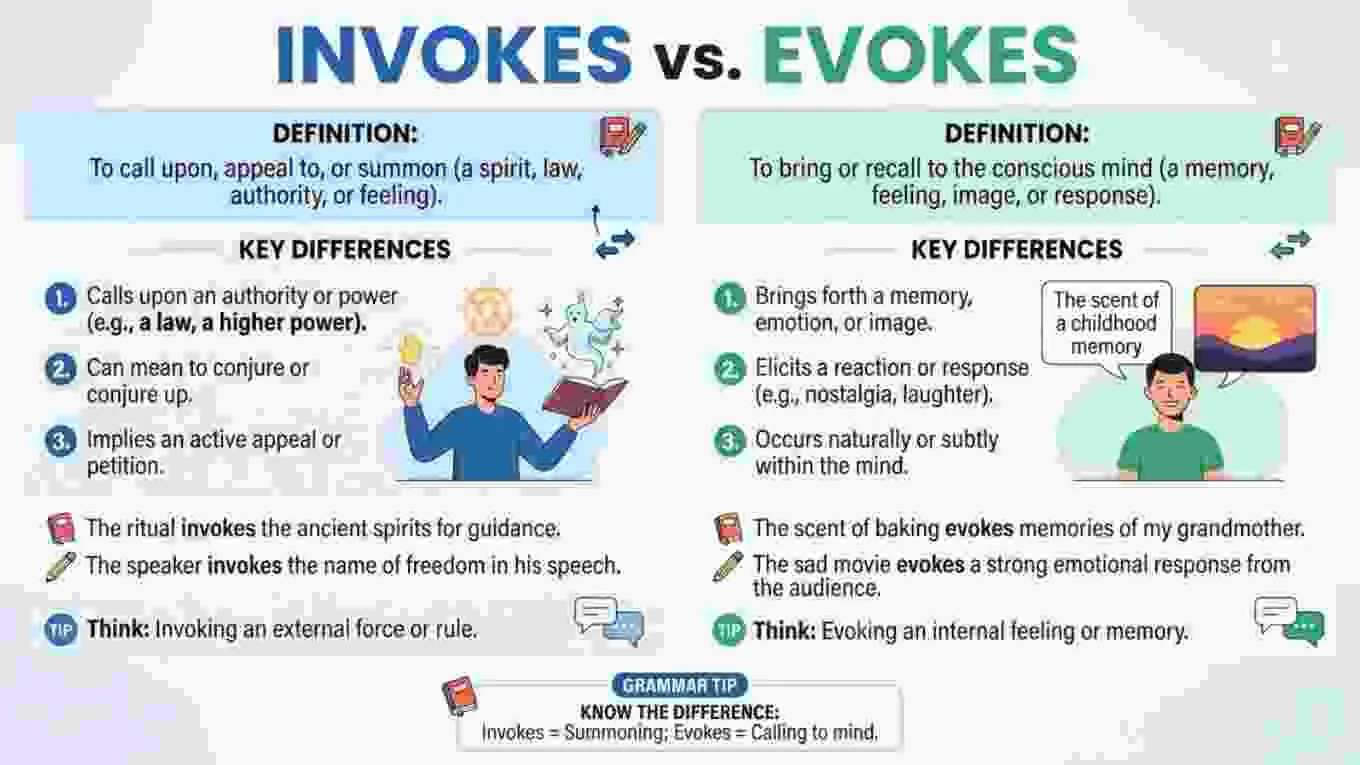 Invokes vs Evokes
