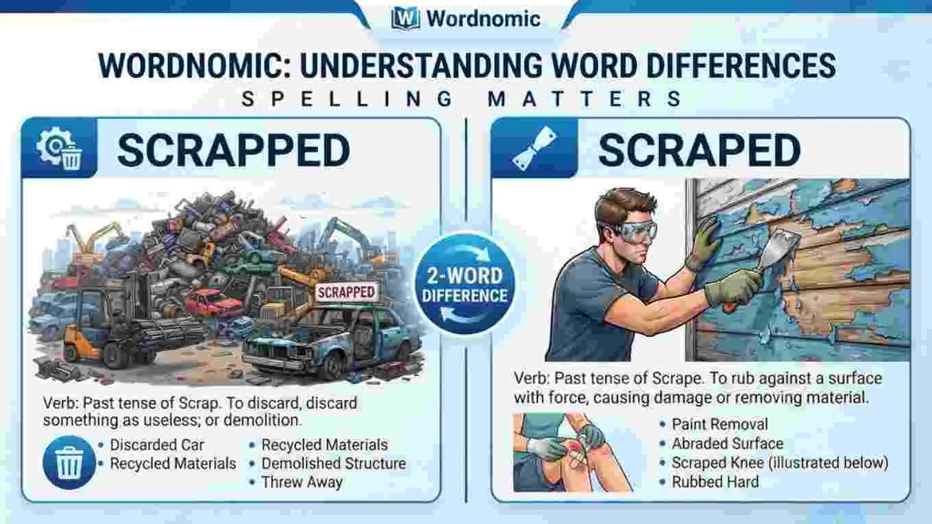scrapped vs scraped