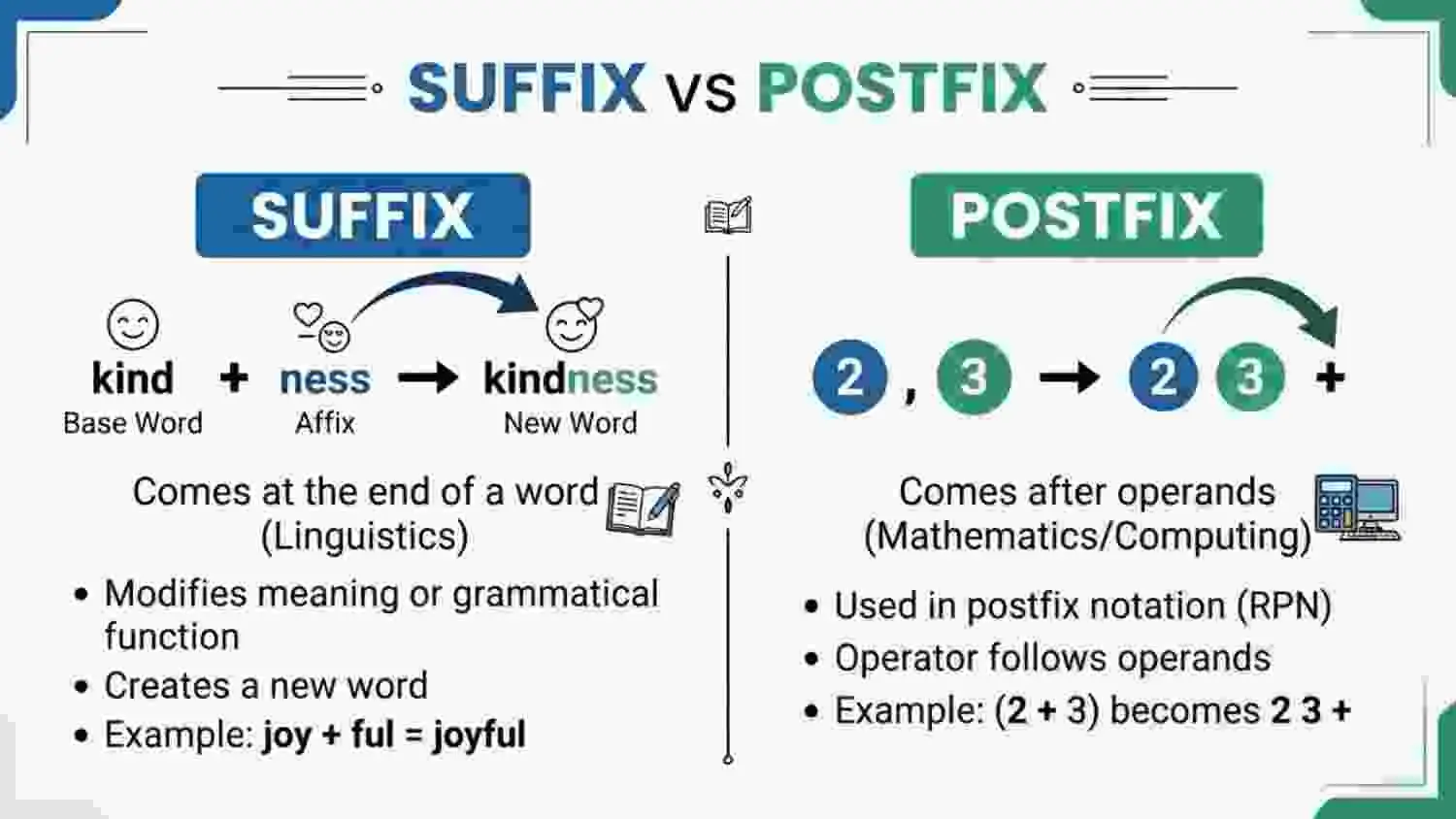 Suffix vs Postfix
