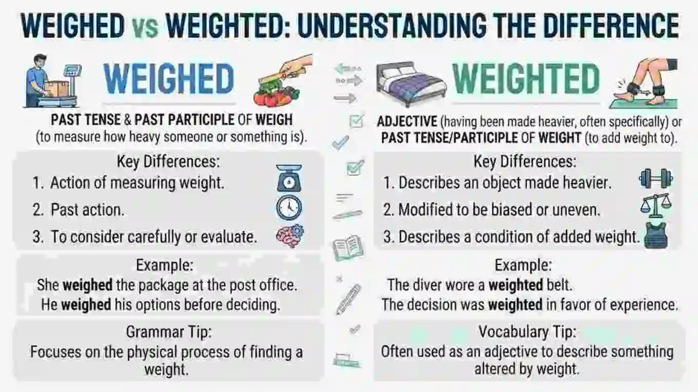 Weighed vs Weighted