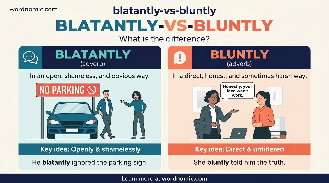 Blatantly-vs-Bluntly