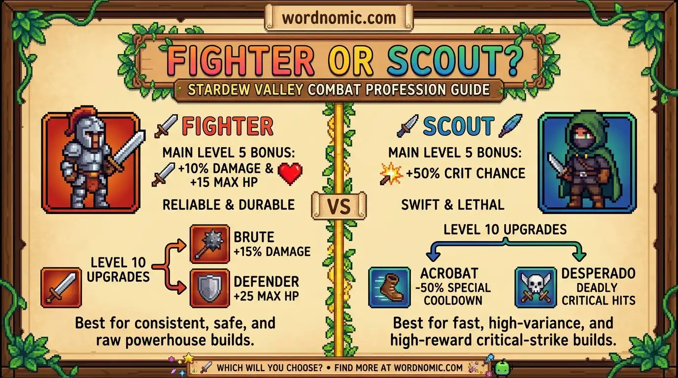 Fighter or Scout Stardew Valley