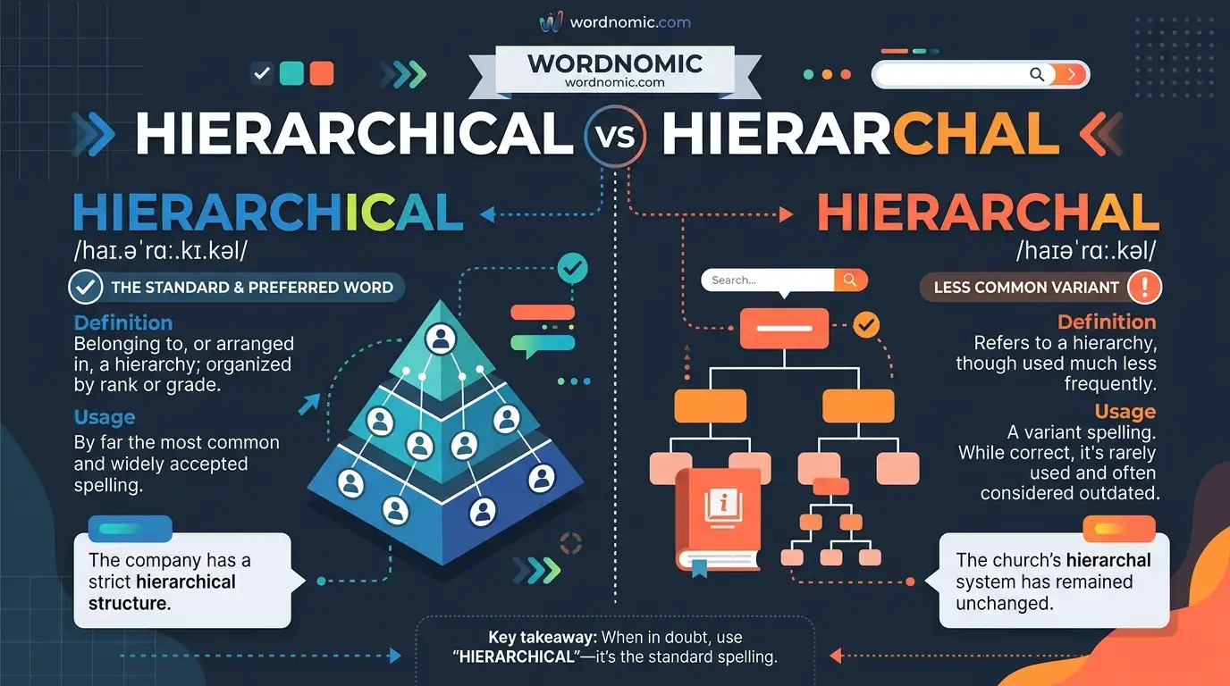 Hierarchical vs Hierarchal