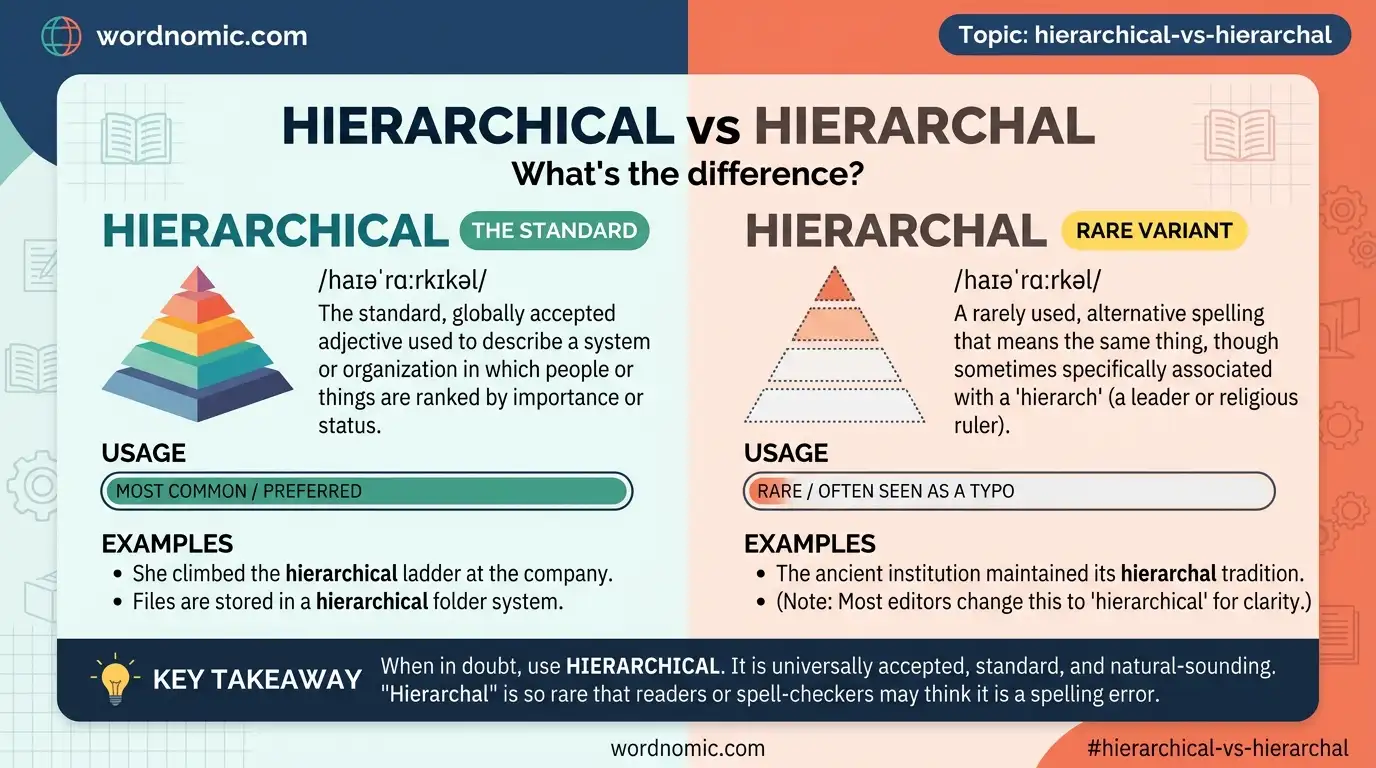 Hierarchical vs Hierarchal